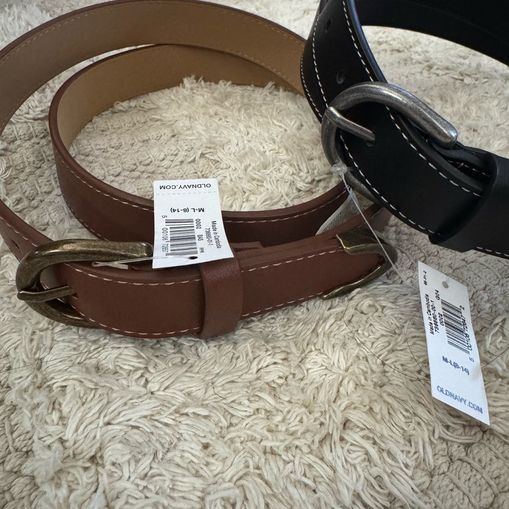 Old Navy Brown and Black Belts